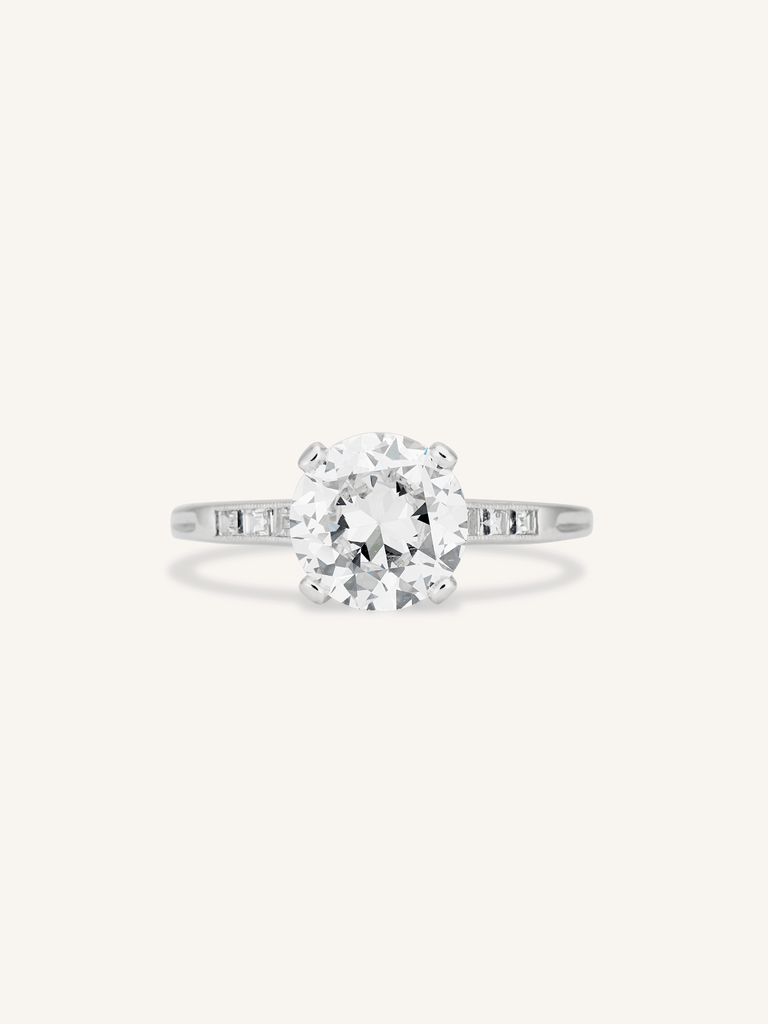 Tiffany & Co. Art Deco 2.09 Carat Transitional Cut Diamond Vintage Engagement Ring