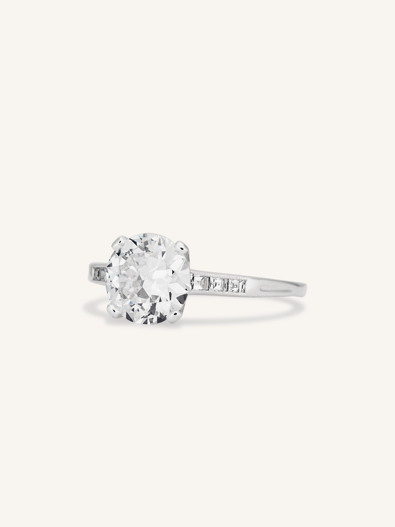 Tiffany & Co. Art Deco 2.09 Carat Transitional Cut Diamond Vintage Engagement Ring