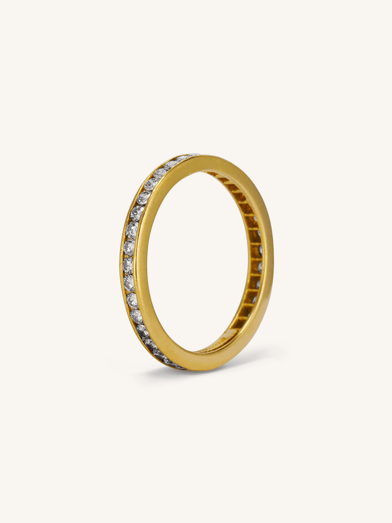 Tiffany & Co. 1940's Yellow Gold Vintage Diamond Eternity Wedding Band