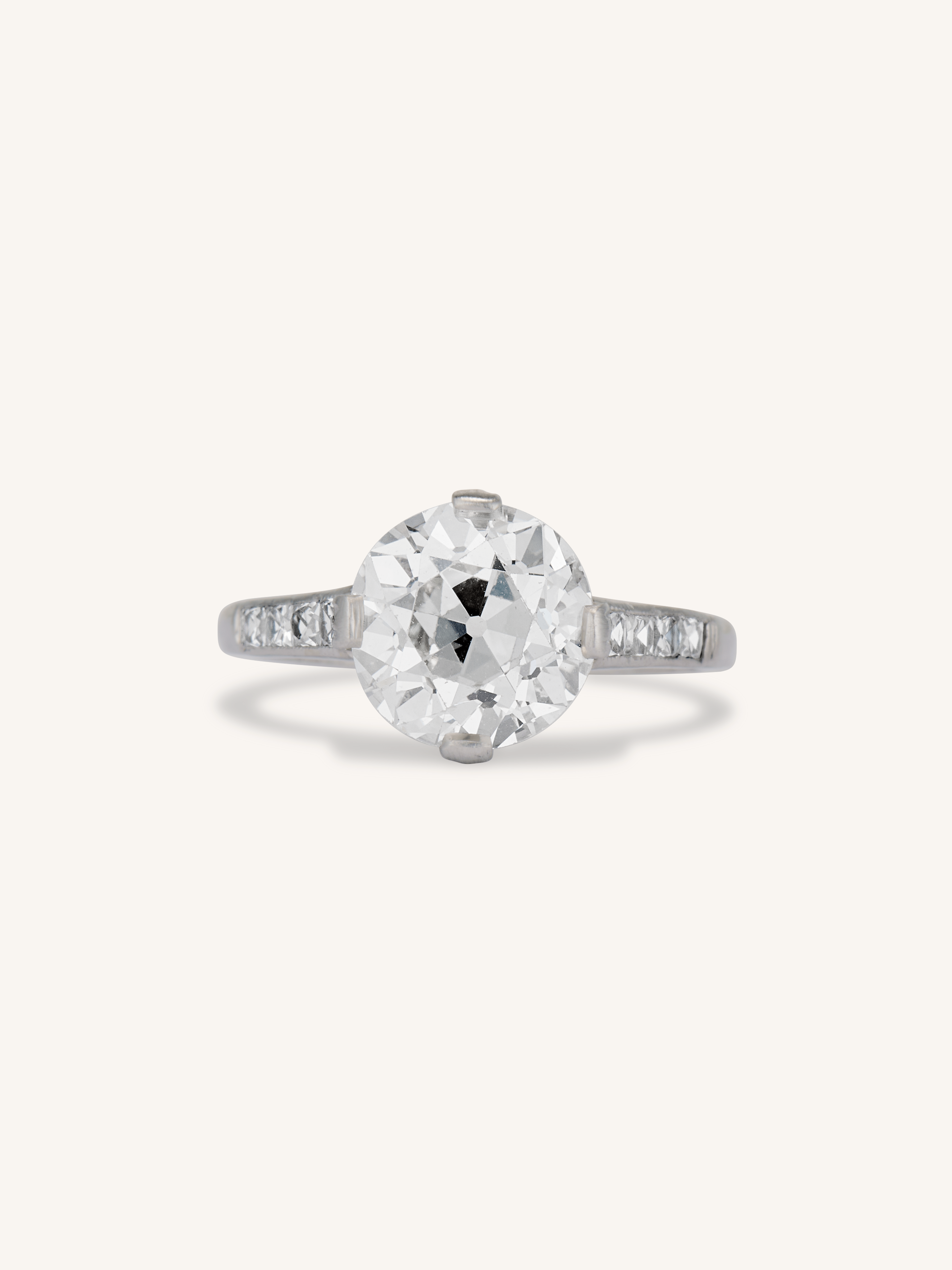 Tiffany & Co. 2.75 Carat Diamond Platinum Vintage Solitaire Ring ...