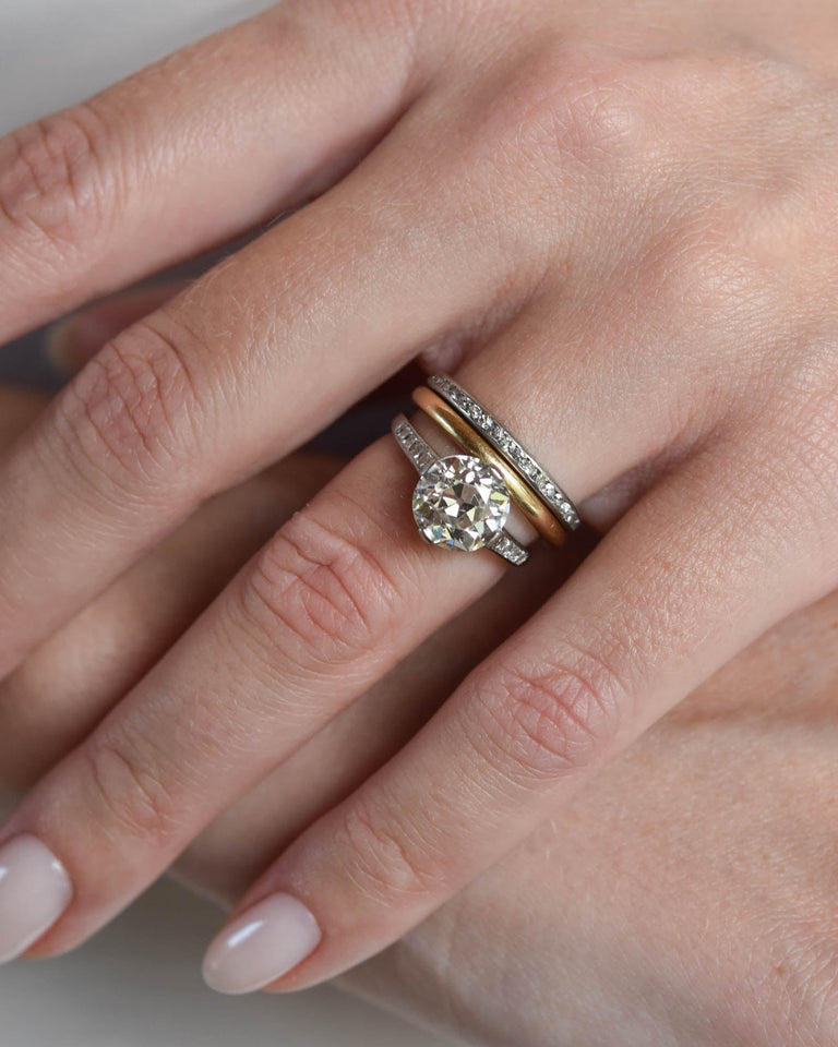 Tiffany & Co. Art Deco 2.75 Carat Old European Cut Diamond Vintage Engagement Ring