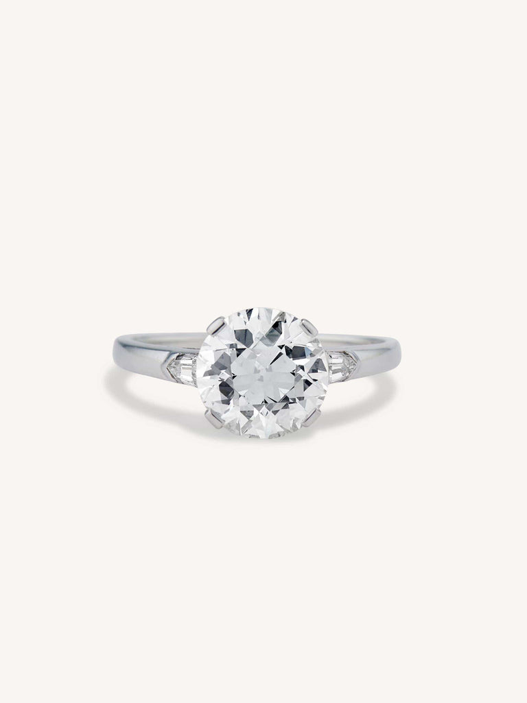 Tiffany & Co. 2.77 Carat Old European Cut Diamond Vintage Engagement Ring