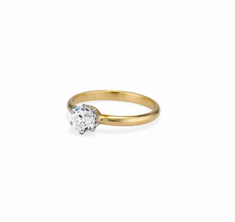 Classic Tiffany & Co. .91 Carat Old European Diamond Solitaire Engagement Ring
