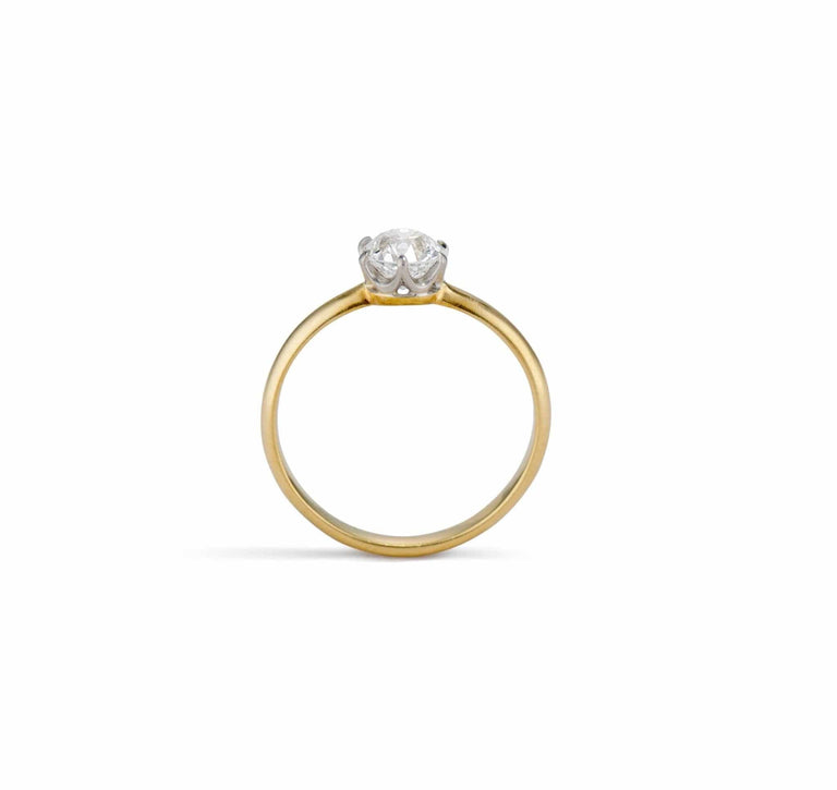 Classic Tiffany & Co. .91 Carat Old European Diamond Solitaire Engagement Ring