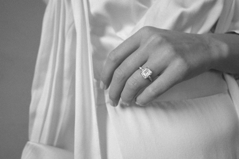 Tiffany & Co. Art Deco 2.70 Carat Emerald Cut Diamond Ring