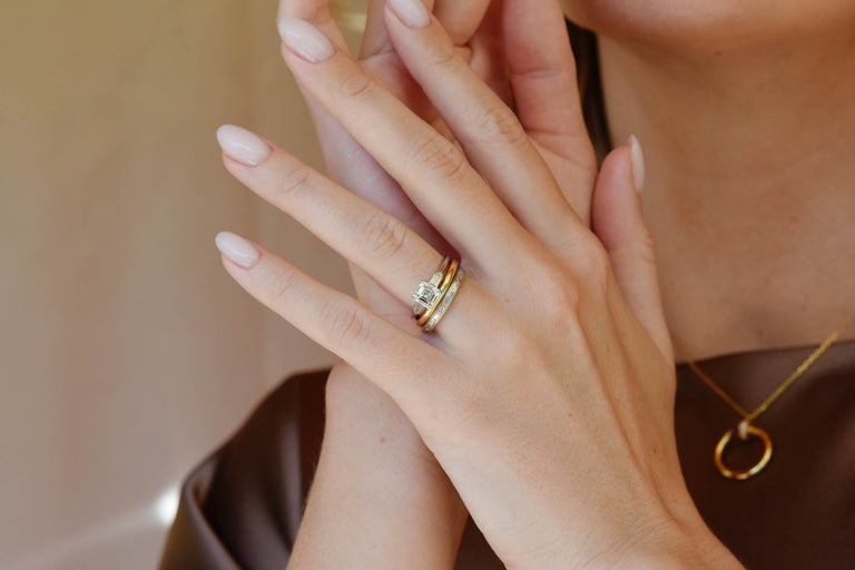 Tiffany & Co. Art Deco Forget Me Not Engraved Wedding Band