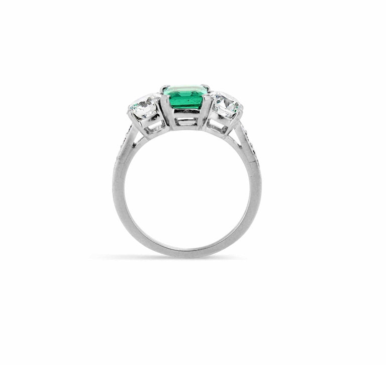 Tiffany & Co. Colombian Emerald & Diamond Ring