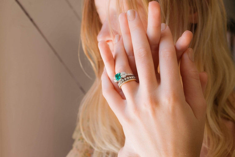 Tiffany & Co. Colombian Emerald & Diamond Ring