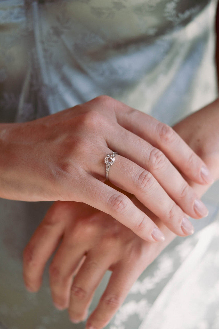 Tiffany & Co. Late Art Deco 1.01 Ct Old European Cut Diamond Platinum Vintage Engagement Ring