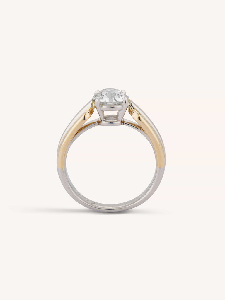 Tiffany & Co. Late Art Deco 1.01 Ct Old European Cut Diamond Platinum Vintage Engagement Ring