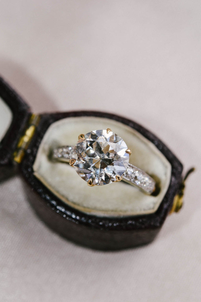 Tiffany & Co. 3.02 Carat Old European Cut Diamond Solitaire Vintage Engagement Ring