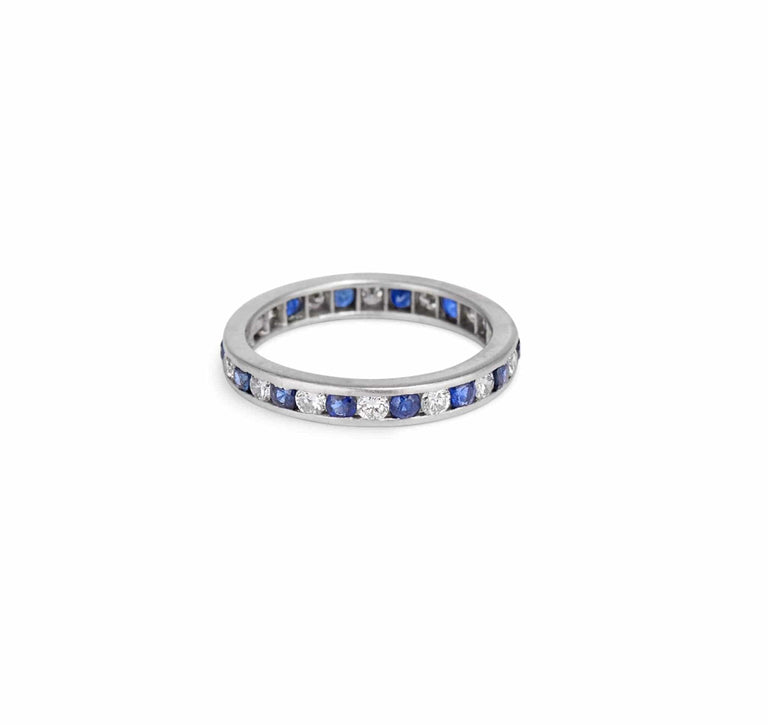 Tiffany & Co Sapphire Diamond Eternity Band
