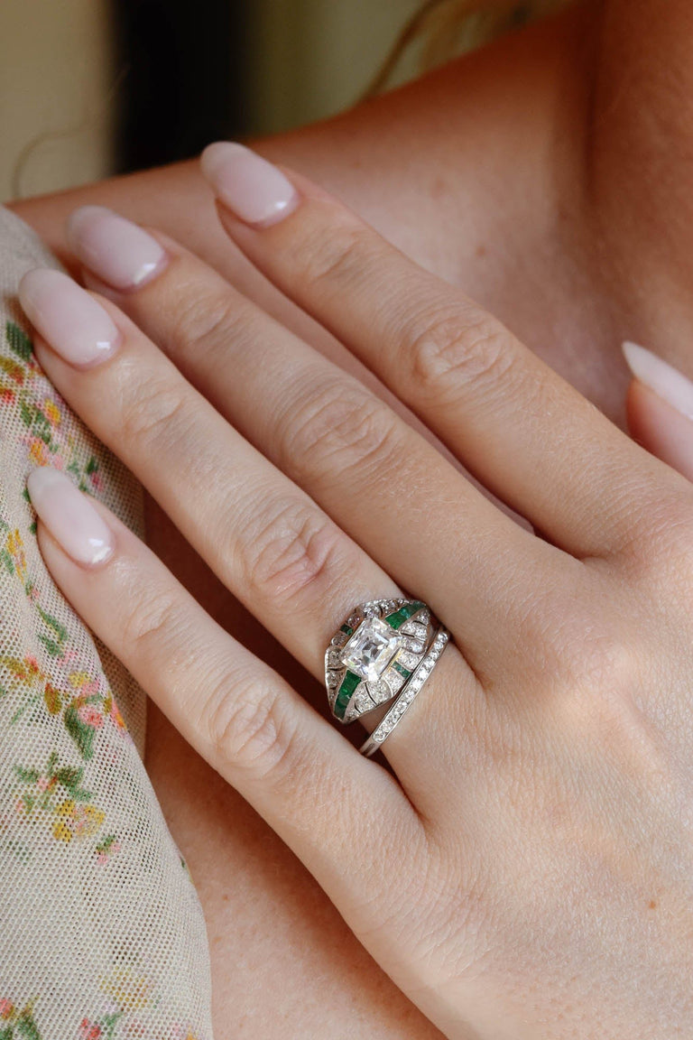 Tiffany & Co. Vintage Diamond Platinum Half Eternity Wedding Band