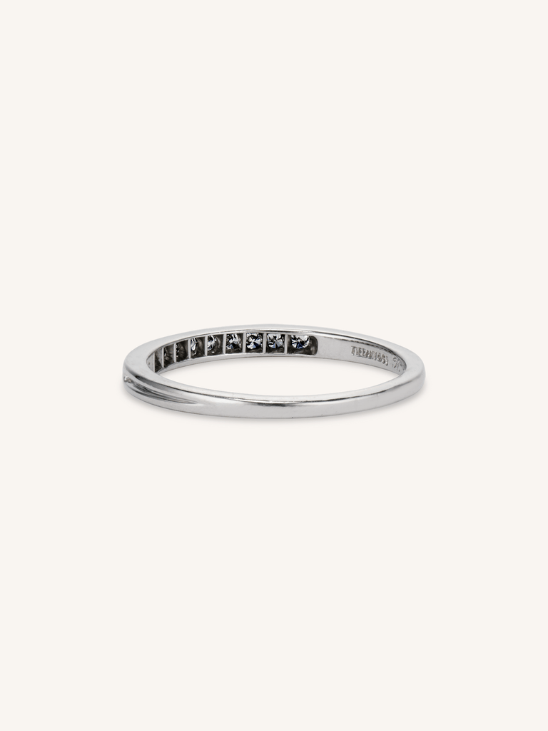 Tiffany & Co. Vintage Diamond Platinum Half Eternity Wedding Band