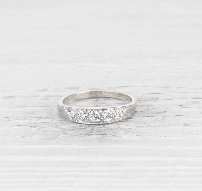 TIFFANY DIAMOND HALF HOOP WEDDING BAND