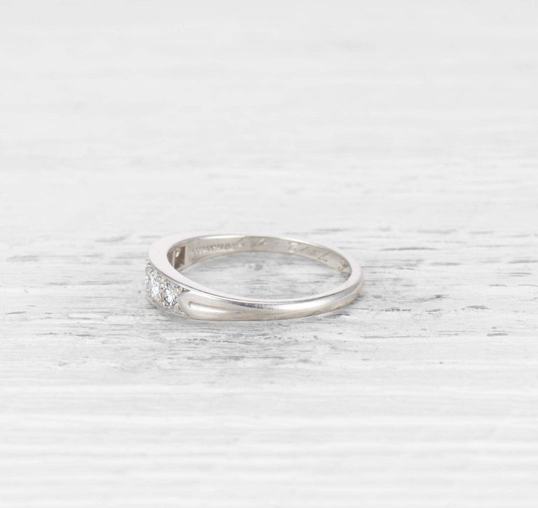 TIFFANY DIAMOND HALF HOOP WEDDING BAND