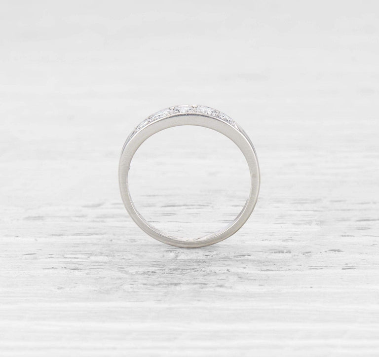 TIFFANY DIAMOND HALF HOOP WEDDING BAND