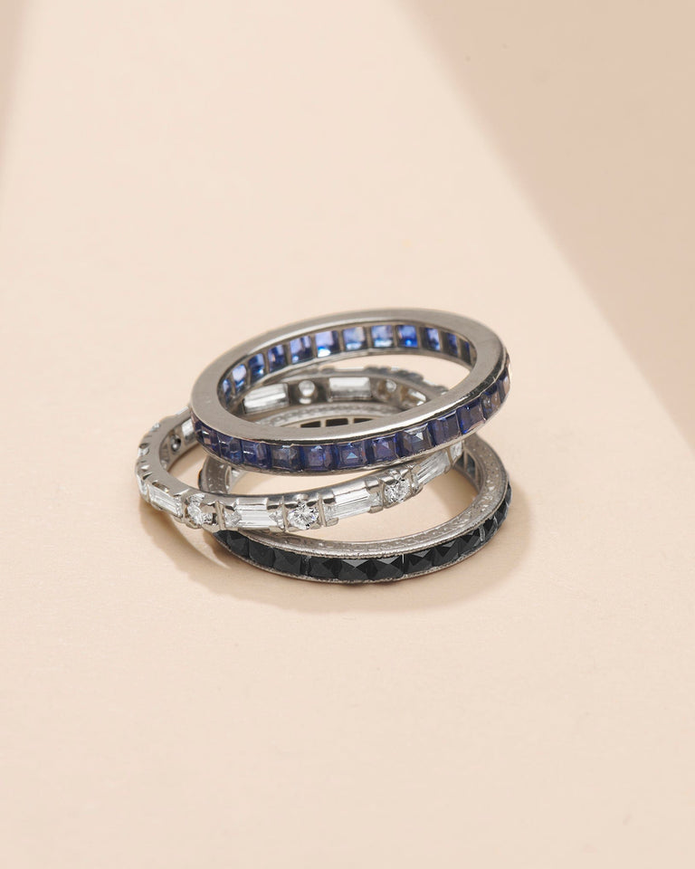 try on vintage bands in the erstwhile showroom in nyc