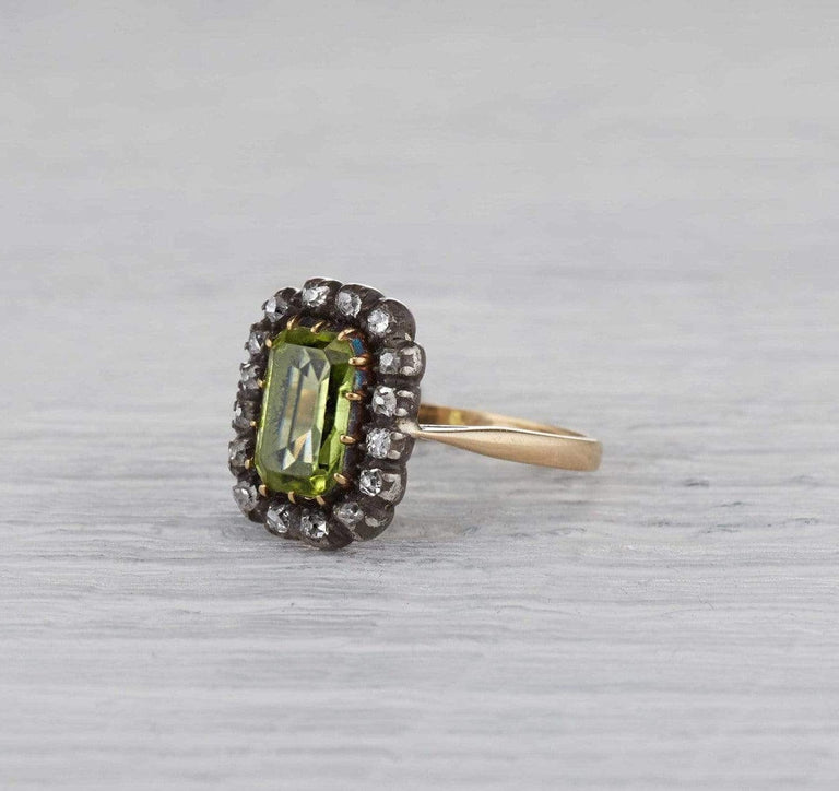 Two Carat Georgian Peridot Ring