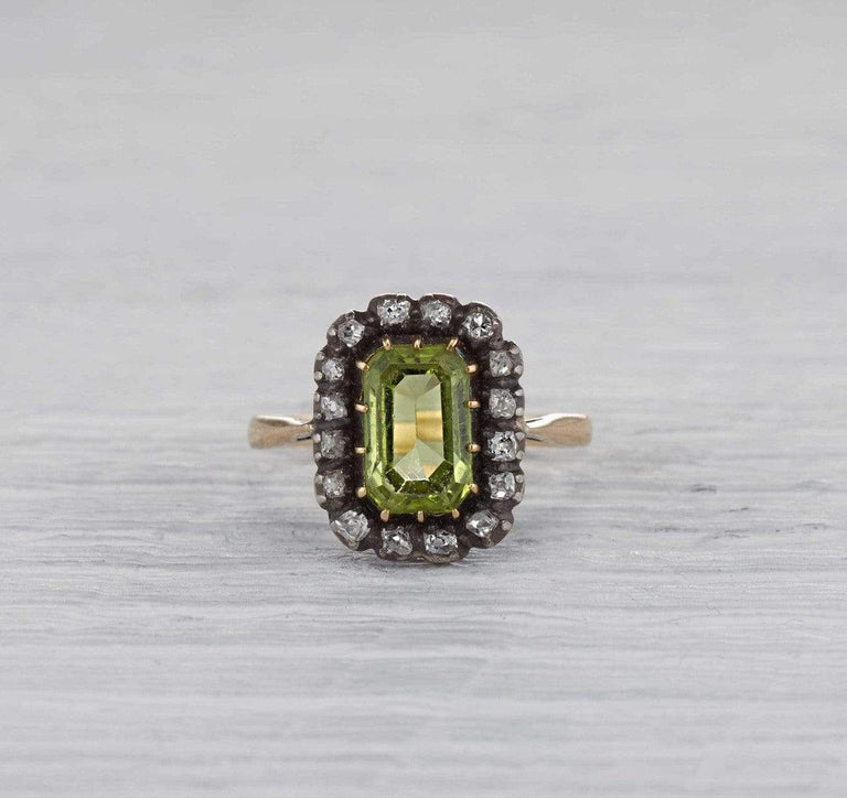 Two Carat Georgian Peridot Ring