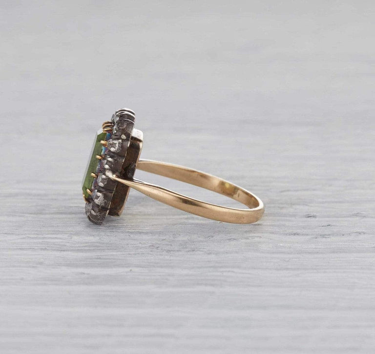 Two Carat Georgian Peridot Ring