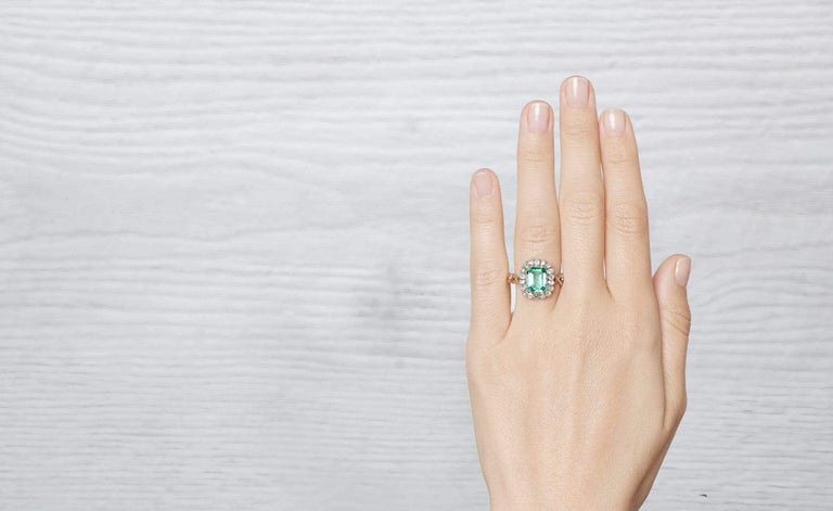 Two Carat Victorian Antique Emerald Ring