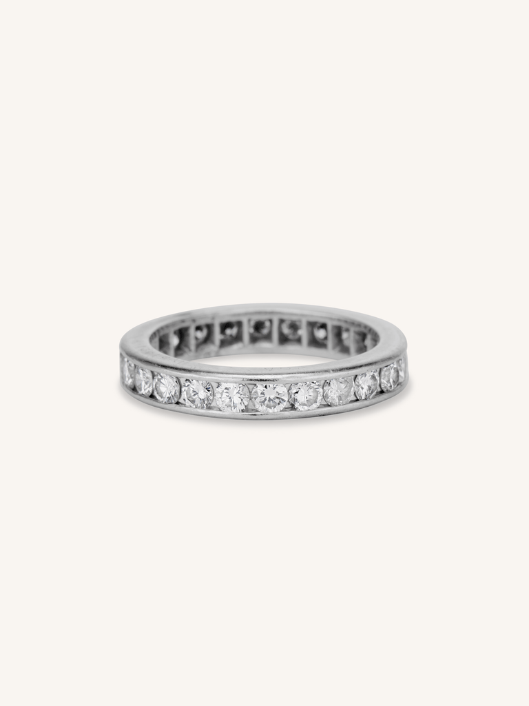 Van Cleef & Arpels Midcentury Round Diamond Eternity Wedding Band
