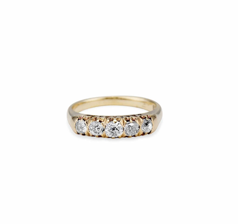 Victorian 1.00 Carat Old European Cut Diamond Half Band