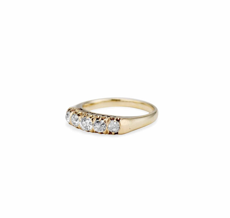 Victorian 1.00 Carat Old European Cut Diamond Half Band