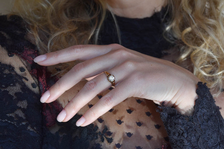 Victorian 1.05 Old European Diamond Antique Engagement Ring