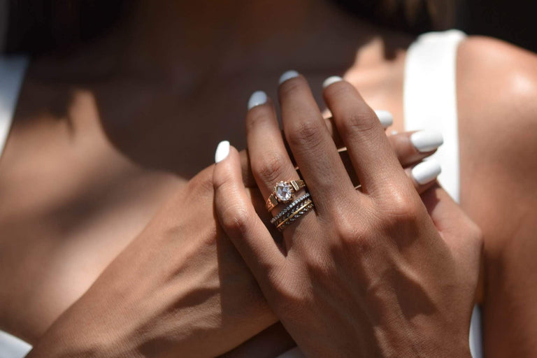 Victorian Archaeological Revival 1.01 Carat Oval-shaped Rose-Cut Diamond Engagement Ring