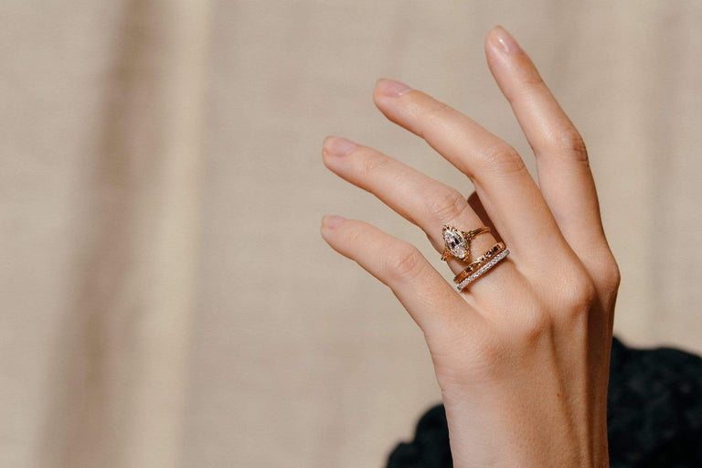 Victorian 1.19 Carat Moval Diamond Engagement Ring