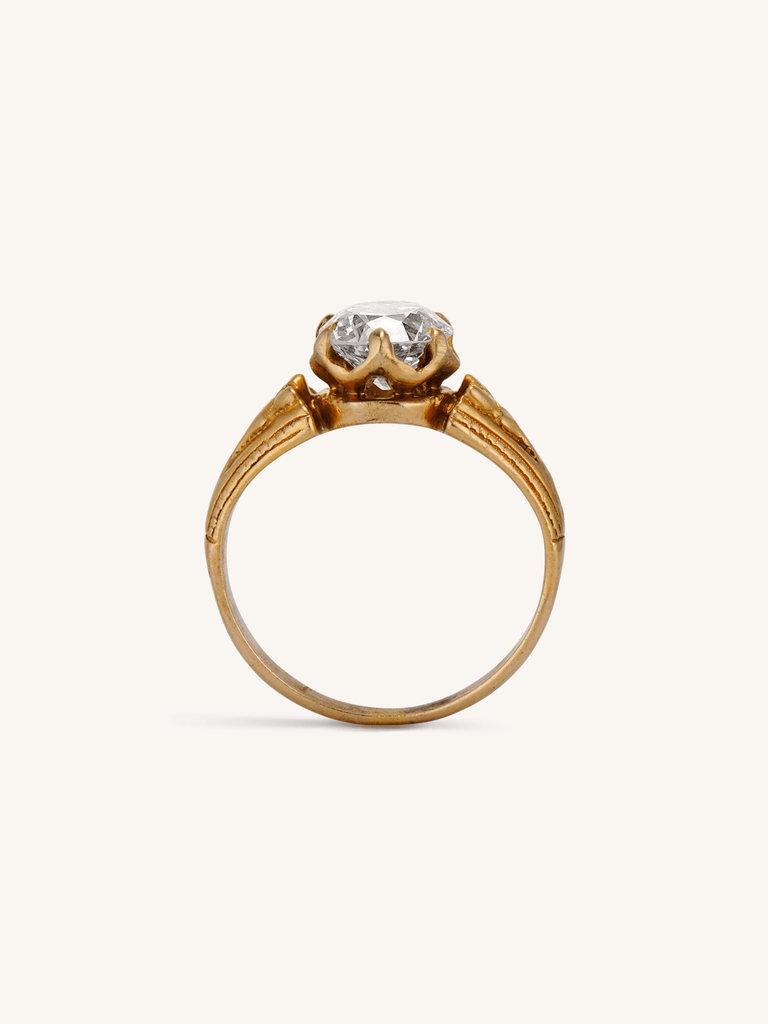 Victorian 1.21 Carat Old European Cut Diamond Engagement Ring