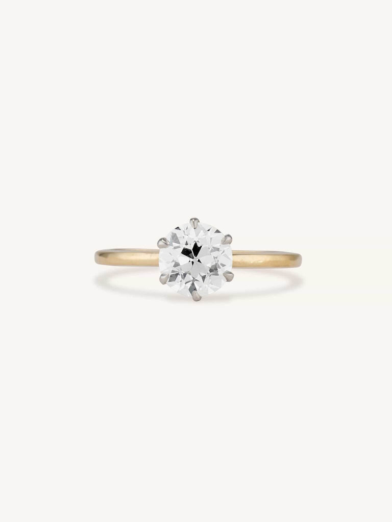 Victorian 1.36 Old European Cut Diamond Solitaire Ring