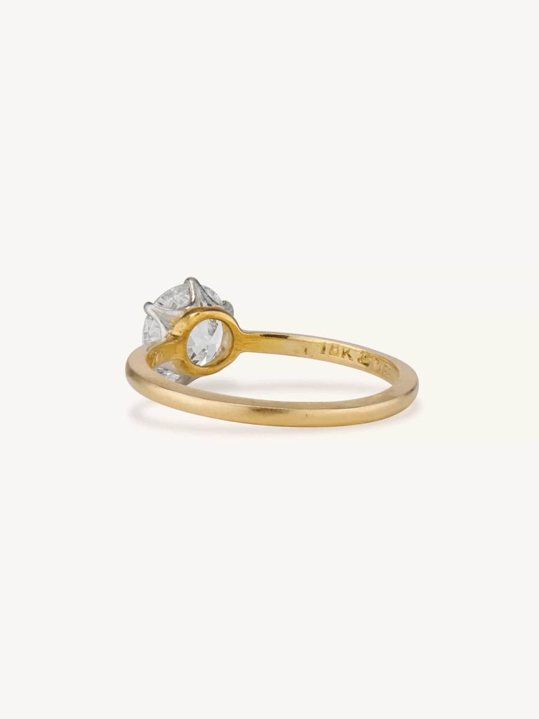 Victorian 1.36 Old European Cut Diamond Solitaire Ring