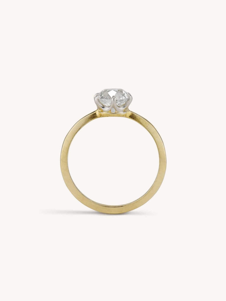 Victorian 1.36 Old European Cut Diamond Solitaire Ring