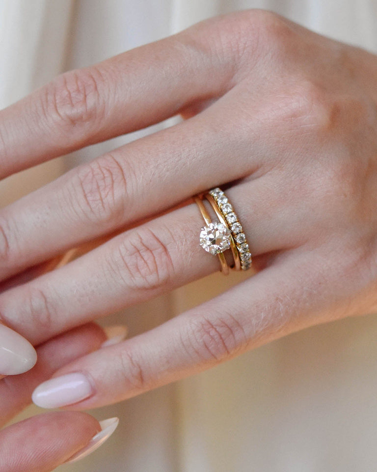 Victorian 1.36 Old European Cut Diamond Solitaire Ring