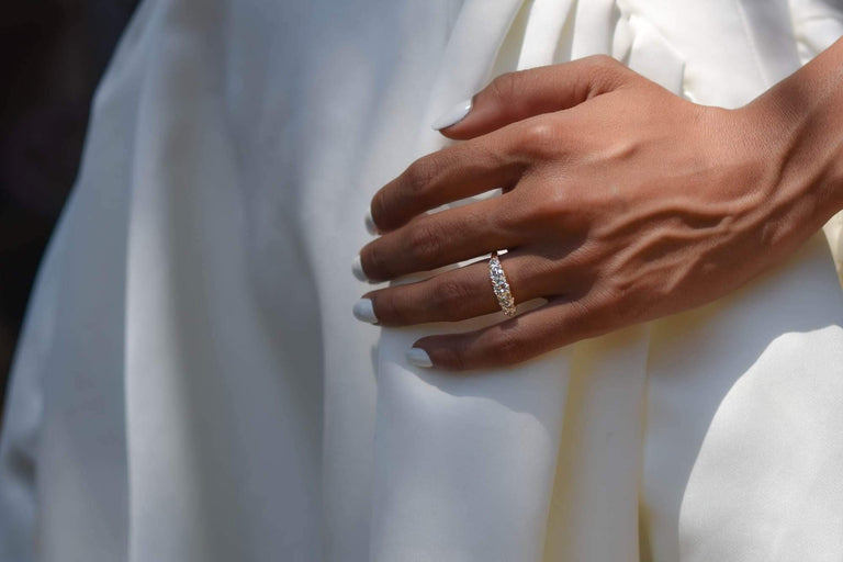 Victorian 1.50 Carat Five-Stone Old European-Cut Diamond Half-Band