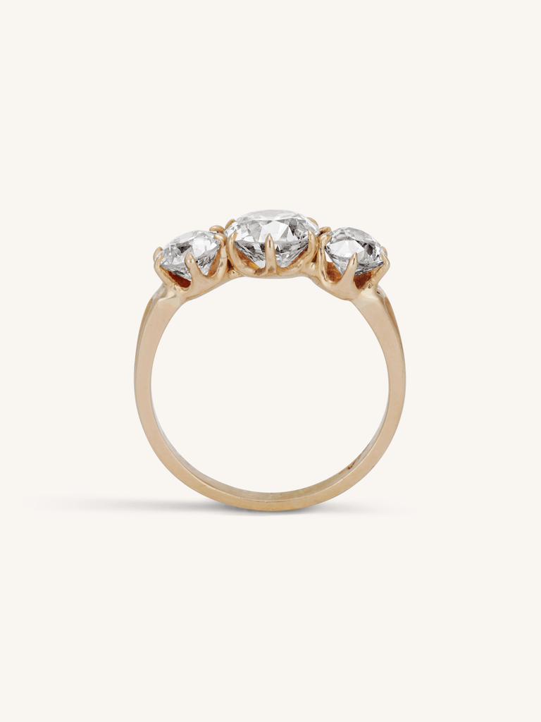Victorian 1.66 Carat Centered Three Stone Engagement Ring