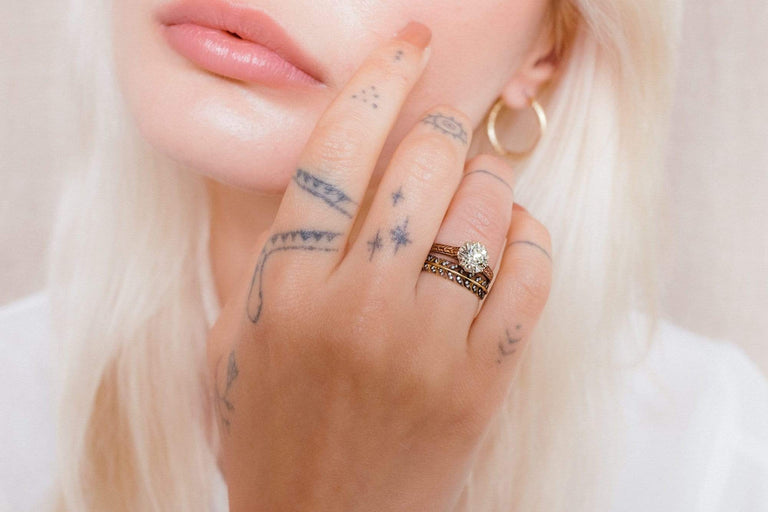 Victorian 1.69 Carat Old European Diamond Yellow Gold Engraved Ring