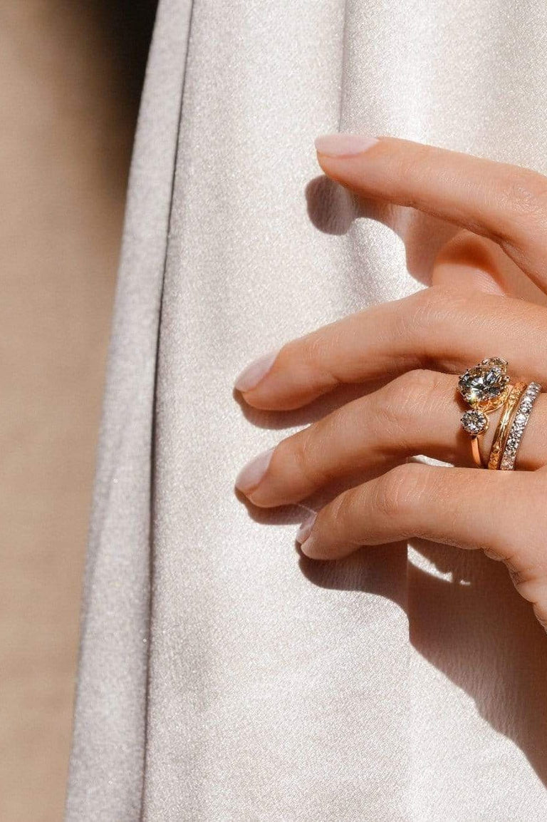 Victorian 3.04 Carat Three-Stone Old European Diamond and Gold Ring