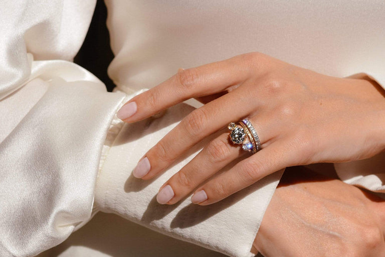 Victorian 3.04 Carat Three-Stone Old European Diamond and Gold Ring