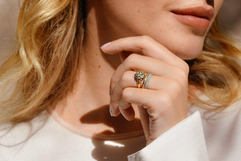 Victorian .33 Carat Old European Diamond Engagement Ring, England