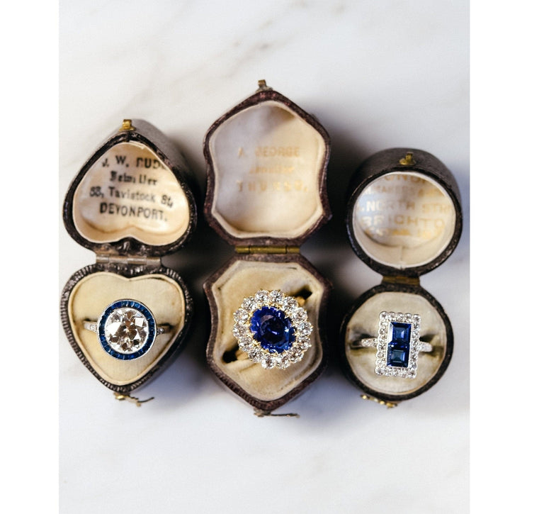 Victorian 4.47 Carat Ceylon Sapphire and Diamond Cluster