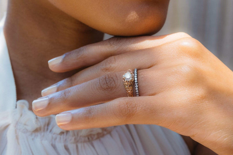 Victorian .63 Carat Old European Cut Diamond Solitaire Engagement Ring