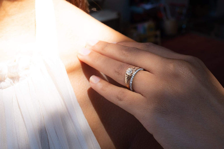 Victorian .63 Carat Old European Cut Diamond Solitaire Engagement Ring