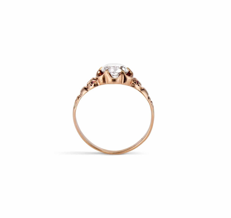Victorian .84 Carat Old European Diamond and Gold Engagement Ring