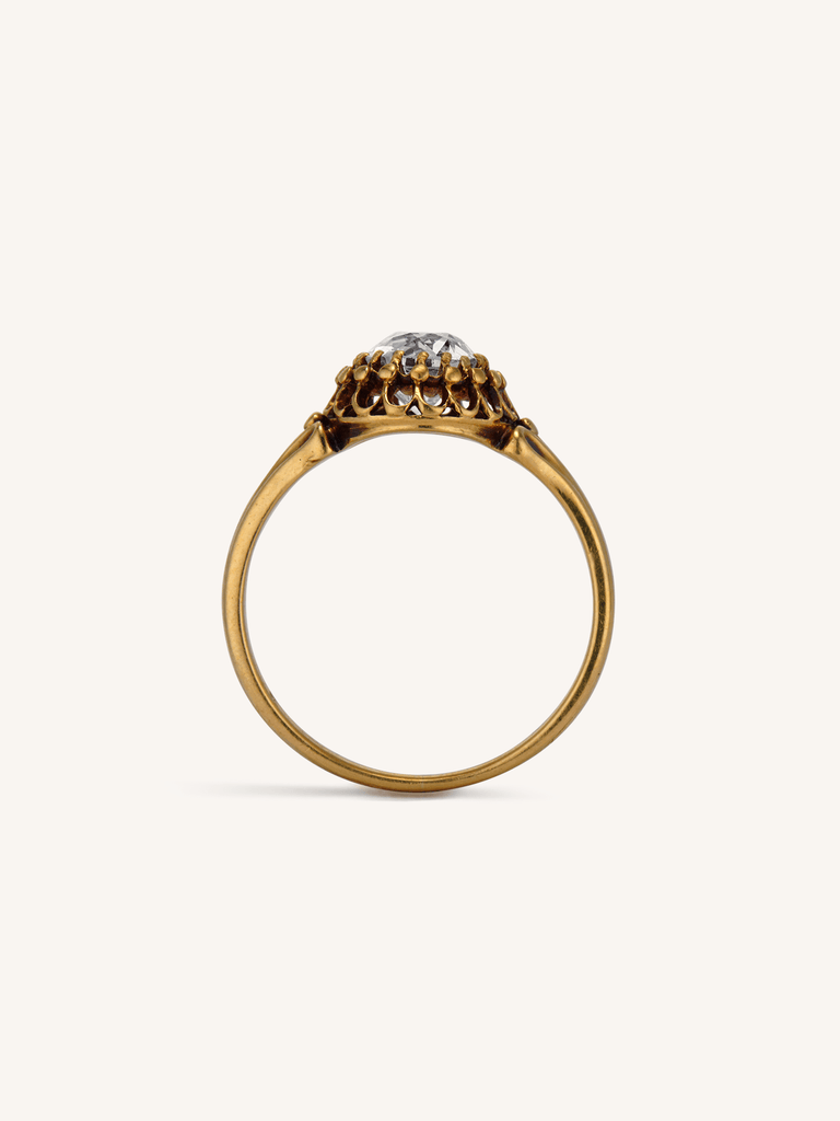 Victorian .96 Carat Old European Cut Diamond Engagement Ring, France
