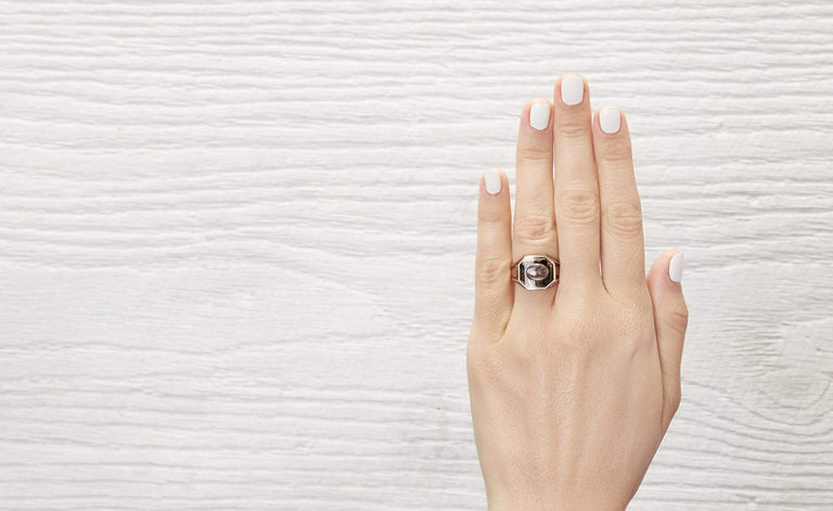 Victorian Braided Hair Mourning Ring