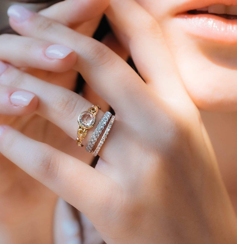 Victorian British .90 Carat Rose Cut Diamond Engagement Ring